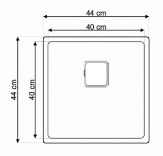 Lav sudopera AS 354   440x440x200 mm  / 1mm  sa sifonom 